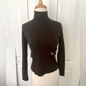 Celine Dark Brown Turtleneck Sweater